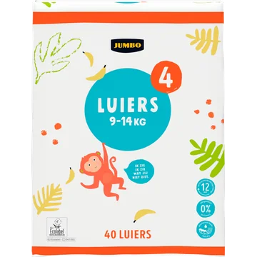 Jumbo Luiers Maat 4 9-14 kg 40 Stuks