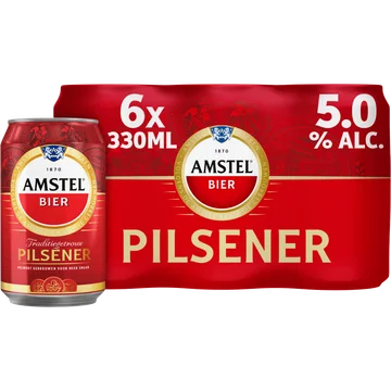 Amstel Pilsener Bier Blik 6 x 330ml