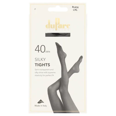 DuParc Panty Lycra 40D zijdegl zwart LXL