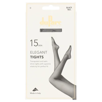 DuParc Panty Lycra 15D Satijnglans zwart ML
