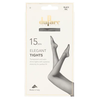 DuParc Panty Lycra 15D Satijnglans zwart XXL