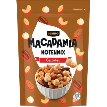 Jumbo Macadamia Notenmix Gezouten 200 g