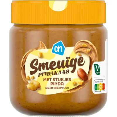 AH Smeuïge pindakaas met stukjes pinda