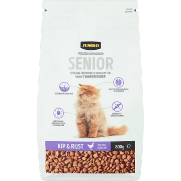 Jumbo Volledig Diervoeder Katten Senior Kip & Rijst 800 g