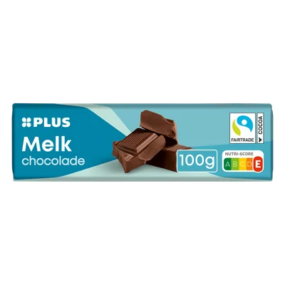 PLUS Chocoladereep melk Fairtrade