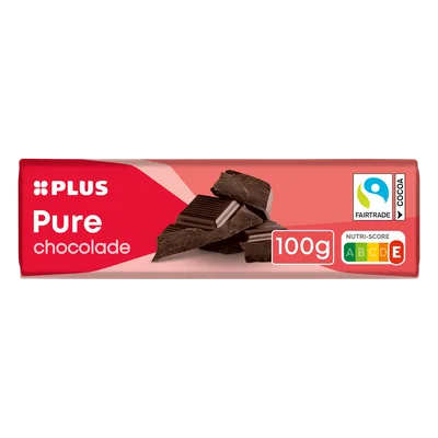 PLUS Chocoladereep puur Fairtrade