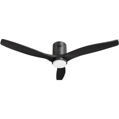Hombli Smart ceiling fan & light - black/black