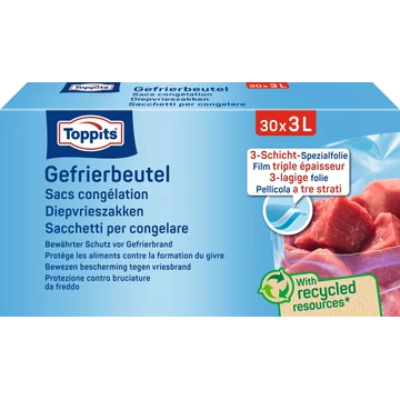 Toppits Safeloc diepvrieszakken 3 liter (30 st)