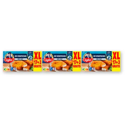 Iglo Vissticks 20 stuks Doos 560 g (3 st)