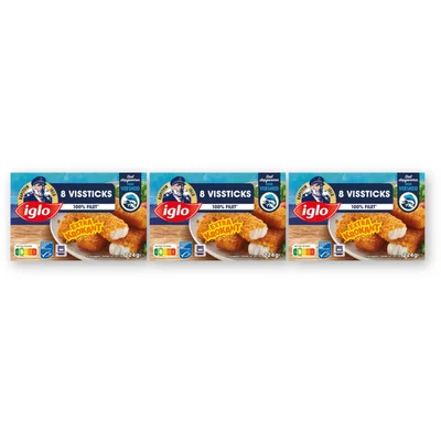 Iglo Vissticks 8 stuks Doos 224 g (3 st)