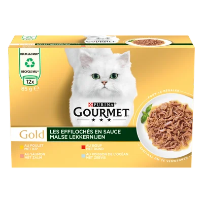 Gourmet Gold malse lekkernijen kip zalm rund zeevis 12x
