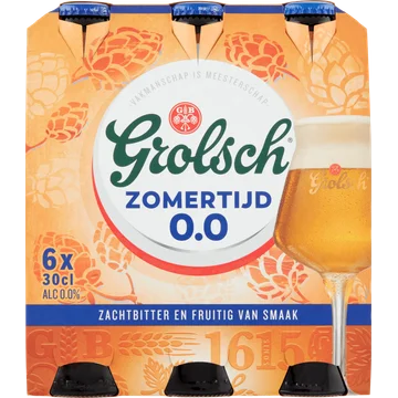 Grolsch - Zomertijd 0.0% - Fles - 6 x 300 ML