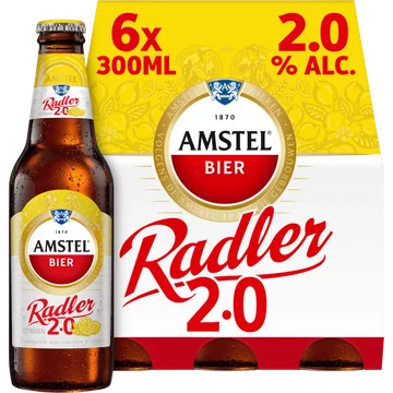 Amstel Radler Citroen Bier Fles 6 x 300ml