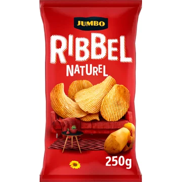Jumbo Ribbel Chips Naturel 250 g