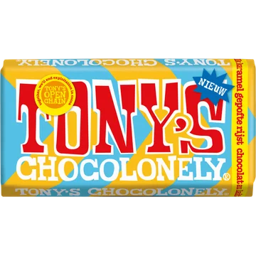 Tony's Chocolonely Melk Karamel Gepofte Rijst 180 g