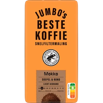 Jumbo's Beste Koffie Snelfiltermaling Mokka 250 g