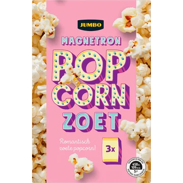 Jumbo Magnetron Popcorn Zoet 3 x 90 g