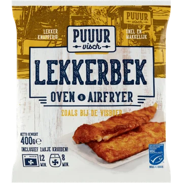 Puuur Visch Lekkerbek Oven & Airfryer 400 g