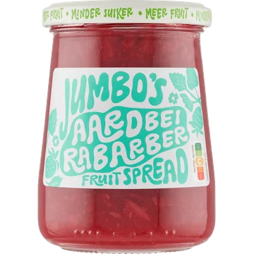 Jumbo's Fruitspread Aardbei Rabarber 335 g
