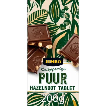 Jumbo Pure Chocolade met Hazelnoot Tablet 200 g
