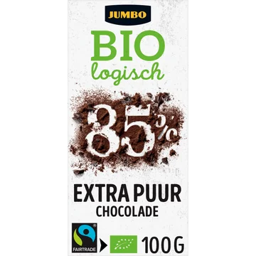 Jumbo Biologisch 85% Extra Puur Chocolade 100 g