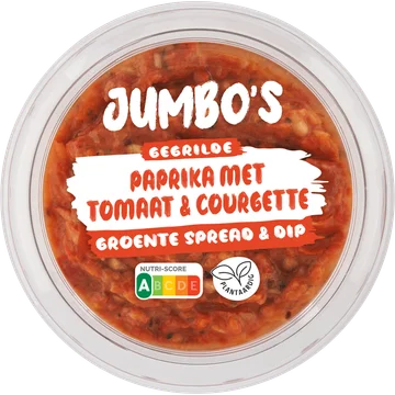 Jumbo's Gegrilde Paprika met Tomaat & Courgette Groente Spread & Dip 150 g