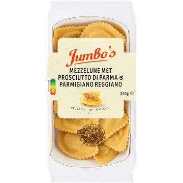 Jumbo's Verse Pasta Mezzelune met Prosciutto di Parma & Parmigiano Reggiano 250 g