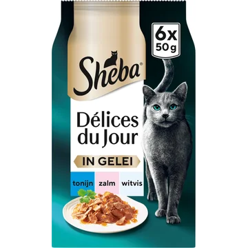 Sheba Kattenvoer Délices du Jour - Vis Selectie in gelei Natvoer - 6 x 50 g