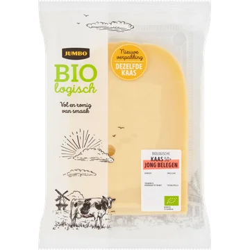 Jumbo Biologische Kaas Jong Belegen 50+ Plakken ca. 200 g