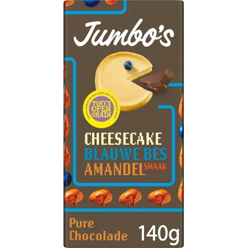 Jumbo's Pure Chocolade Cheesecake Blauwe Bes & Amandel 140 g