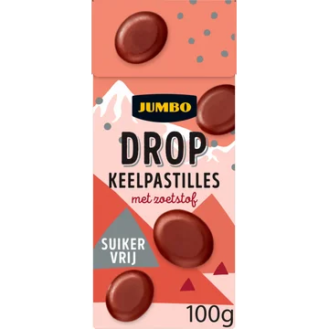 Jumbo Drop Keelpastilles Suikervrij 100 g