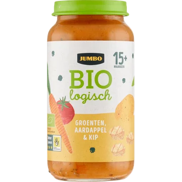 Jumbo Biologisch Groenten, Aardappel & Kip 15+ Maanden 250 g