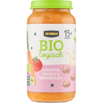 Jumbo Babyvoeding Biologisch Groenten, Noedels & Varkensvlees 15+ Maanden 250 g