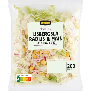 Jumbo Gesneden IJsbergsla Radijs & Maïs 200 g