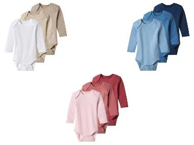lupilu® Set van 3 baby rompers