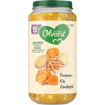 Olvarit 15m12 pompoen-kip-aardappel