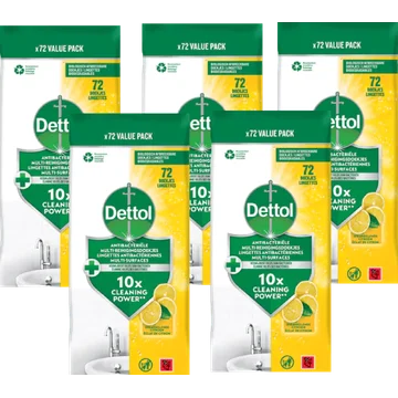 Dettol Doekjes Citrus 5 x 72 Stuks