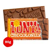 Tony's chocolonely melk karamel zeezout 90 gram