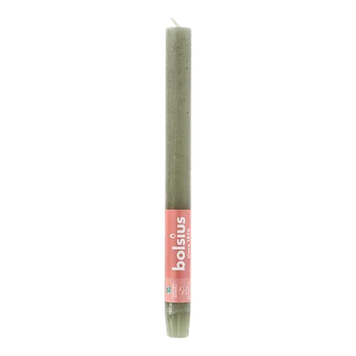 Bolsius Rustiek Shine dinerkaars Fresh Olive