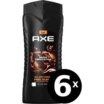 AXE 3-in-1 Douchegel Dark Temptation 400 ML x 6 stuks