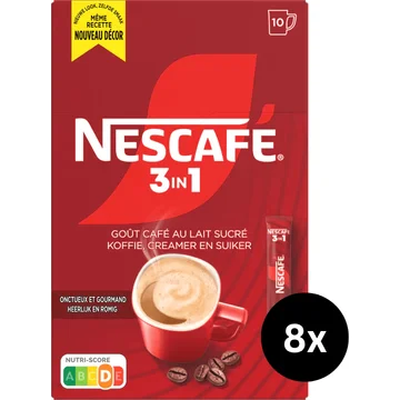Nescafé 3in1 Oploskoffie - 10 Stuks