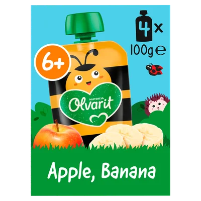 Olvarit 6+mnd Knijpfruit Appel Banaan