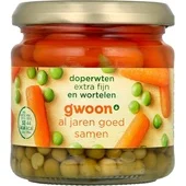 G'Woon doperwten extra fijn en wortelen