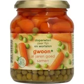 G'Woon doperwten zeer fijn en wortelen