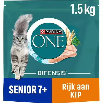 PURINA ONE® Senior 7+ Rijk aan Kip kattenvoer 1,5 kg (1.5 kg)