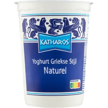 Katharos Yoghurt Griekse Stijl Naturel 500 g (500 g)