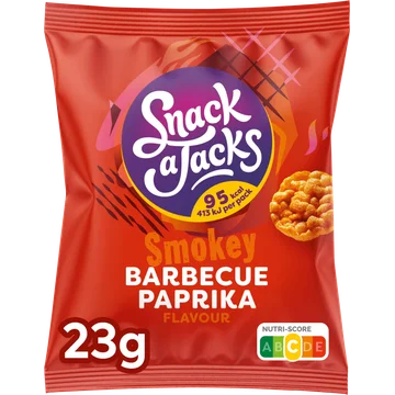 Snack A Jacks Crispies Barbecue Paprika Rijstwafels 23 gr (23 g)