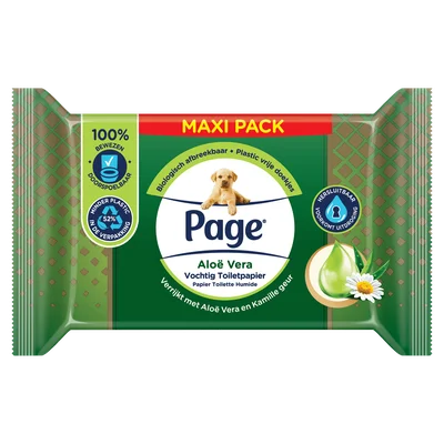 Page Vochtig Toiletpapier Aloë Vera Maxi (74 st)