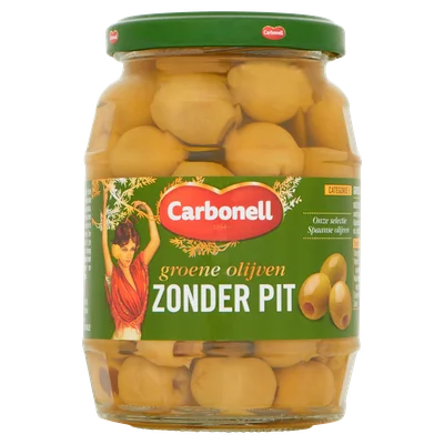 Carbonell Groene olijven zonder pit (350 g)
