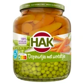 Hak Doperwtjes met worteltjes extra fijn (680 g)